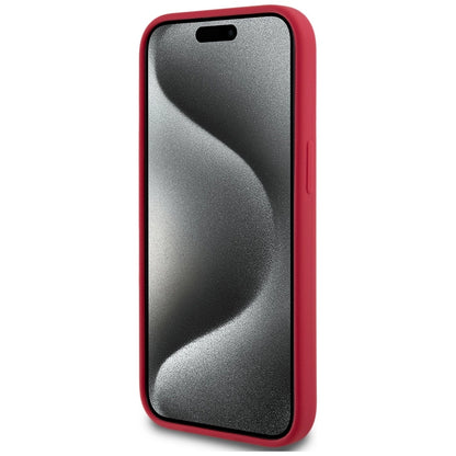 Karl Lagerfeld Silicone Karl&amp;Choupette Heads Ring MagSafe iPhone 15 Case - Red_4
