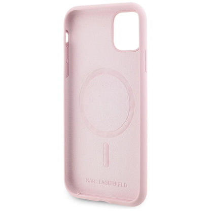 Karl Lagerfeld Silicone Karl&amp;Choupette MagSafe iPhone 11 Case - Pink_6