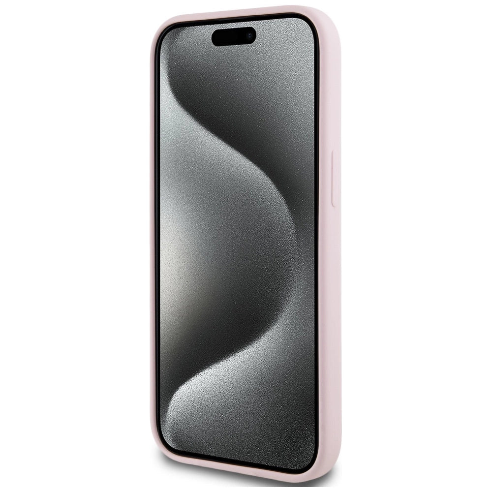 Karl Lagerfeld Silicone Karl&amp;Choupette MagSafe iPhone 15 Case - Pink_4