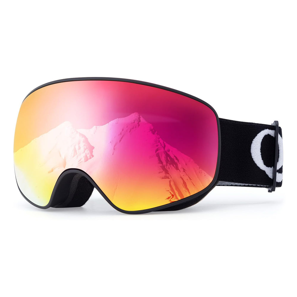 Qunature Black Ski Goggles Kids (Size M/L) - Black - OUTLET_0