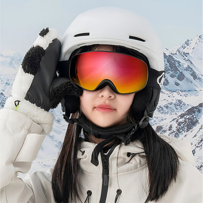 Qunature Black Ski Goggles Kids (Size M/L) - Black - OUTLET_6