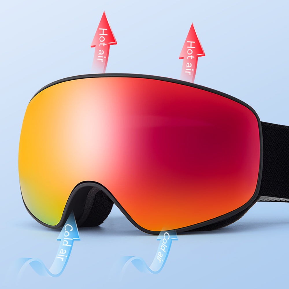 Qunature Black Ski Goggles Kids (Size M/L) - Black - OUTLET_11