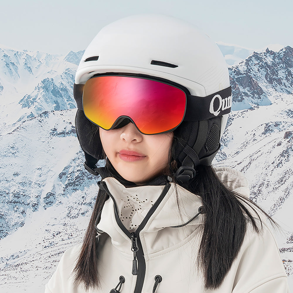 Qunature Black Ski Goggles Kids (Size M/L) - Black - OUTLET_7