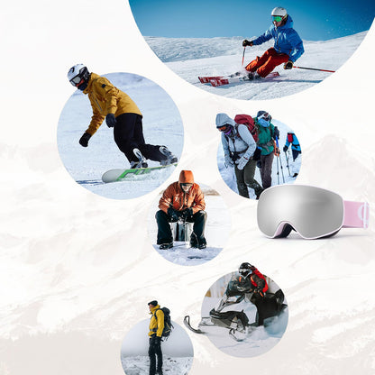 Qunature Pink Children's skiing goggles (medium/large children's version) - OUTLET_4