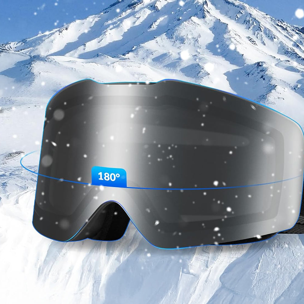 Qunature Black Frameless Ski Goggles - Black - OUTLET_3