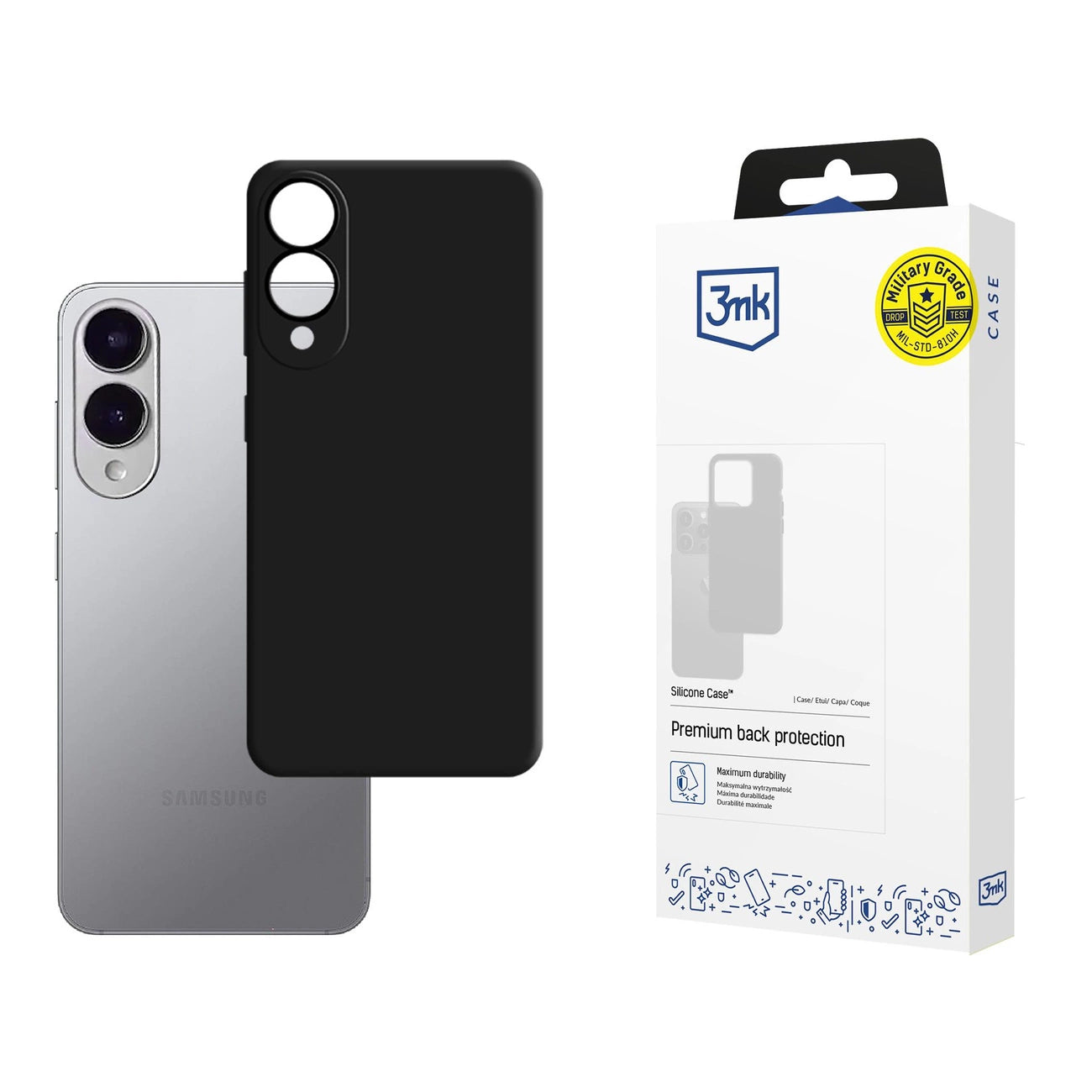 3mk Silicone Case for Samsung Galaxy S25 Edge - Black_0