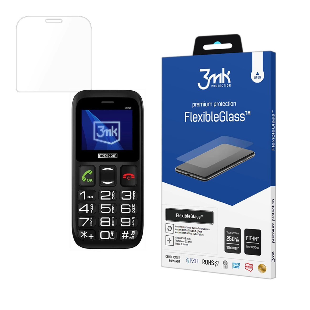 Hybrid glass 3mk FlexibleGlass on Maxcom Comfort MM426_0