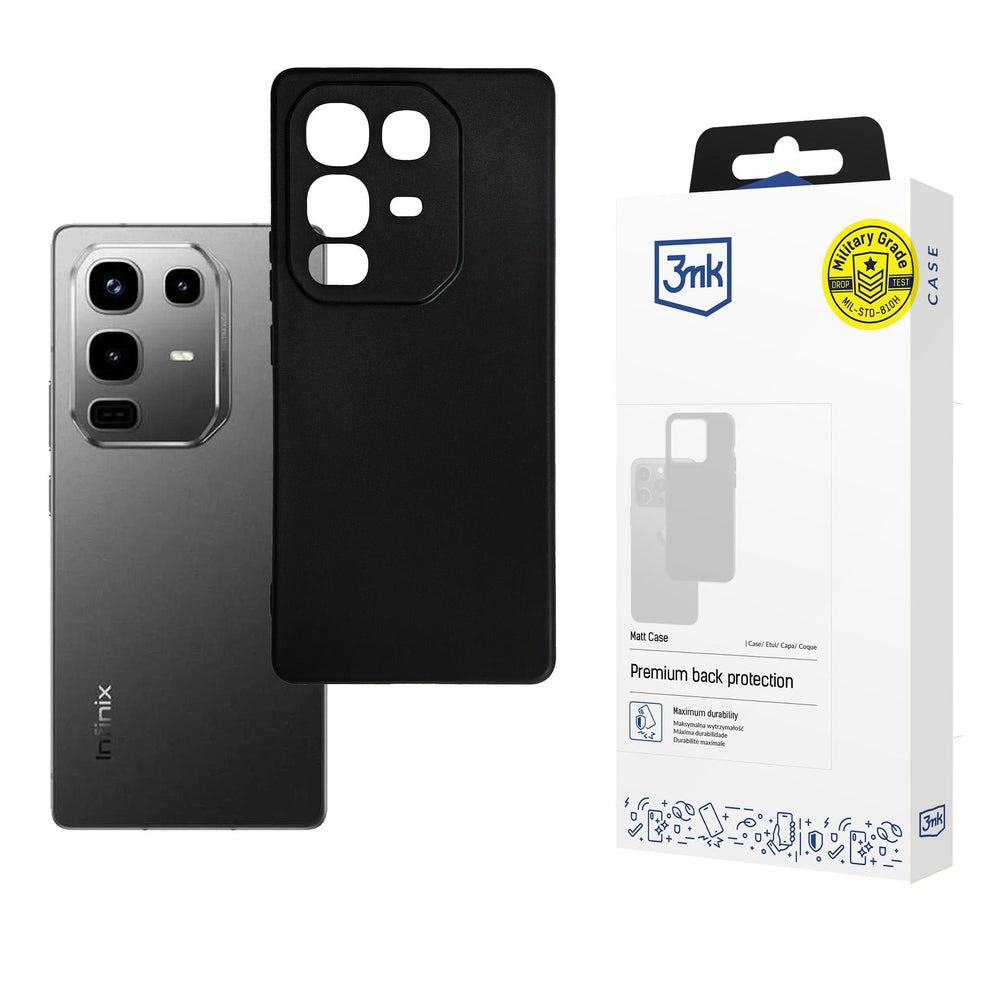 3mk Matt Case for Infinix Note 50 Pro - Black_0