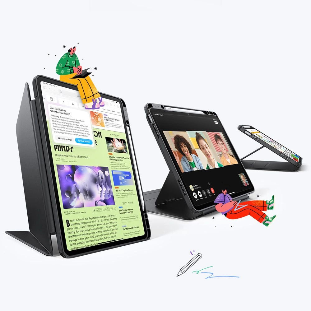 ESR Flip Hybrid Case for iPad Air 13&quot; 1 / 2 (gen.) 2024-2025 - Black_1