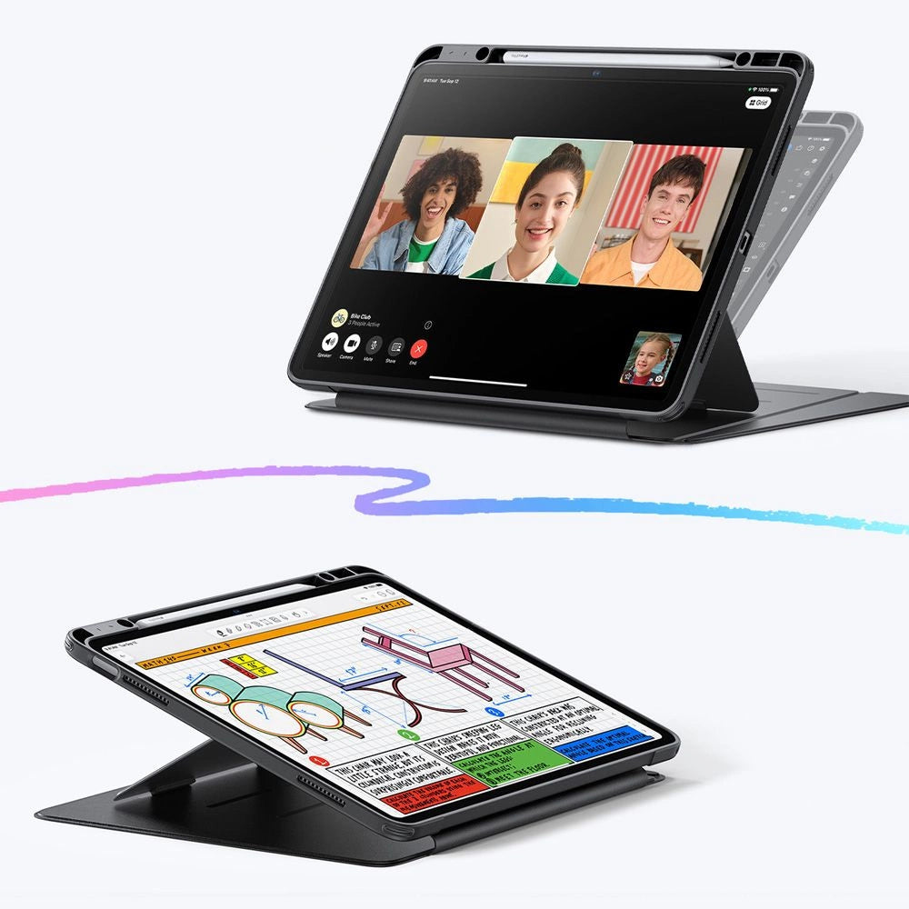 ESR Flip Hybrid Case for iPad Air 13&quot; 1 / 2 (gen.) 2024-2025 - Black_2