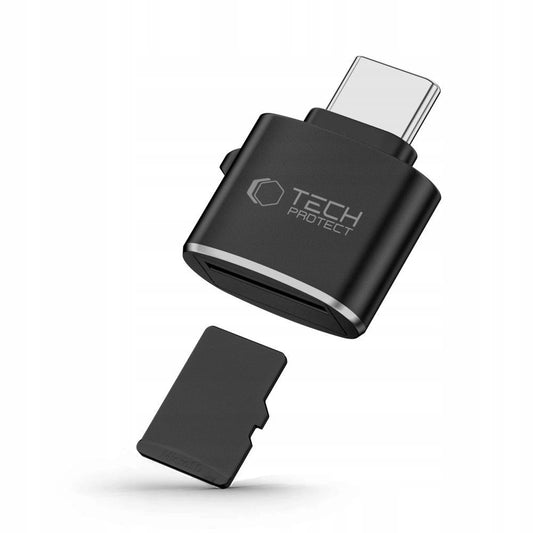Tech-Protect UltraBoost microSD card reader adapter with USB-C - black_0