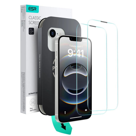 ESR UltraFit Tempered Glass 2-pack case for iPhone 13 / 13 Pro / 14 / 16e_0