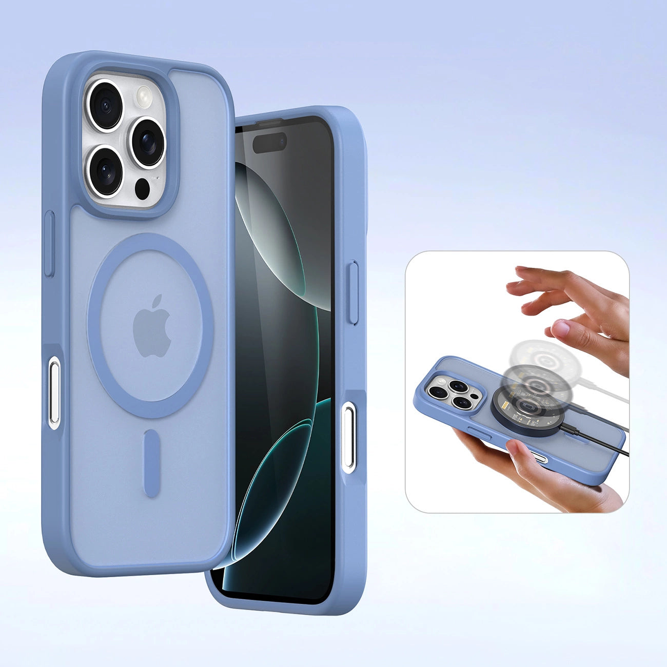 Dux Ducis Lawa Leather Case for iPhone 16 Pro Max with Detachable Magnetic Wallet - Blue_5