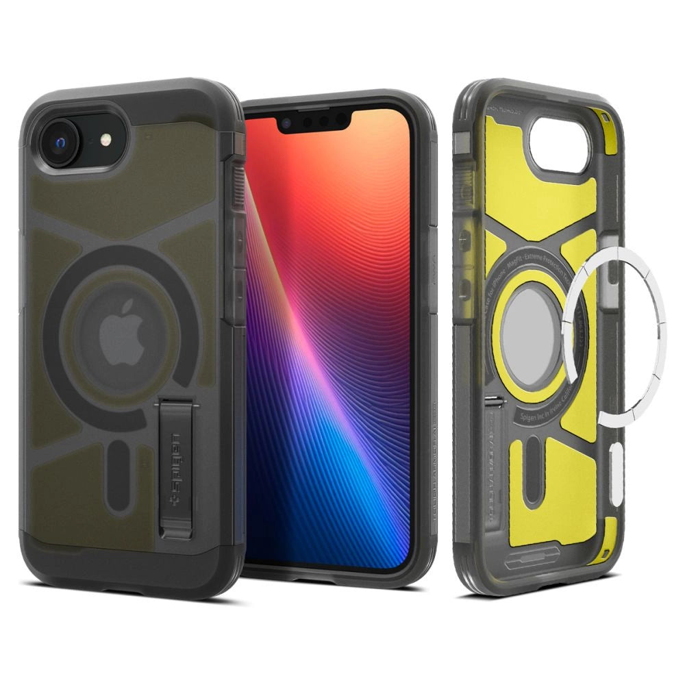 Spigen Tough Armor MagSafe iPhone 16e Case - Clear Gray_0
