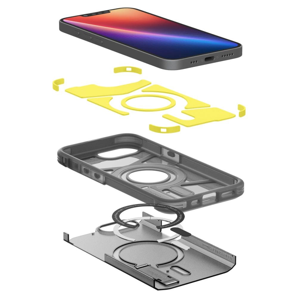 Spigen Tough Armor MagSafe iPhone 16e Case - Clear Gray_8