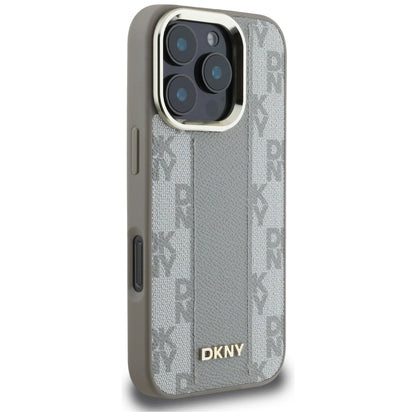 DKNY Checkered Pattern Magsafe iPhone 16 Pro Case - Beige_3