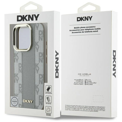 DKNY Checkered Pattern Magsafe iPhone 16 Pro Case - Beige_7