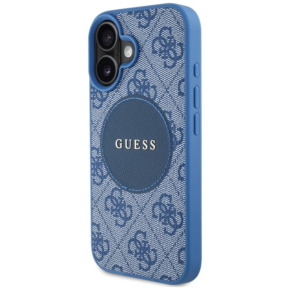 Guess 4G Circle Classic Logo MagSafe case for iPhone 16 - blue_1