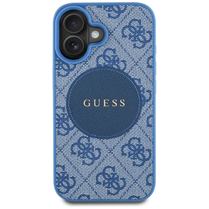 Guess 4G Circle Classic Logo MagSafe case for iPhone 16 - blue_2