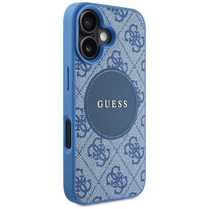 Guess 4G Circle Classic Logo MagSafe case for iPhone 16 - blue_3