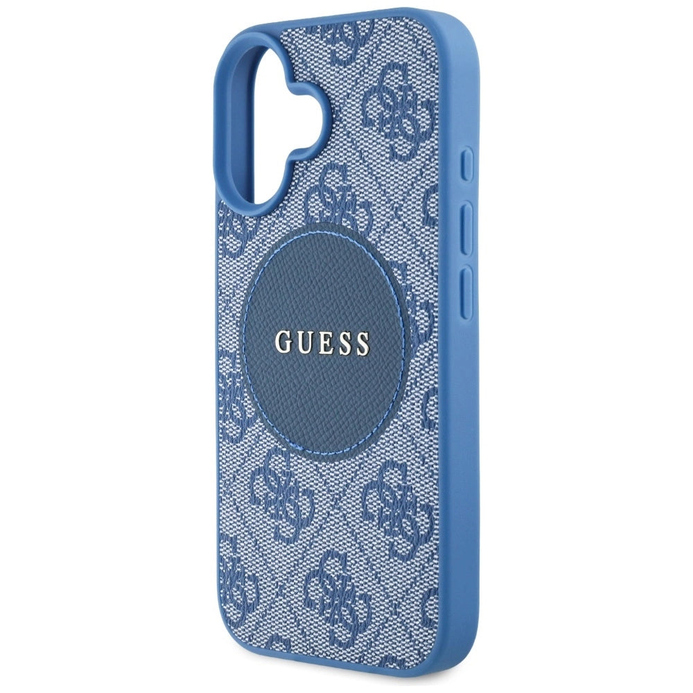 Guess 4G Circle Classic Logo MagSafe case for iPhone 16 - blue_5