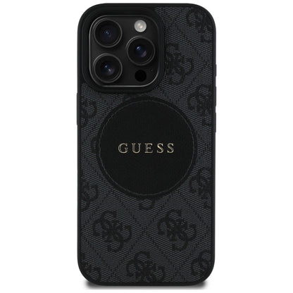 Guess 4G Circle Classic Logo MagSafe case for iPhone 16 Pro - black_2