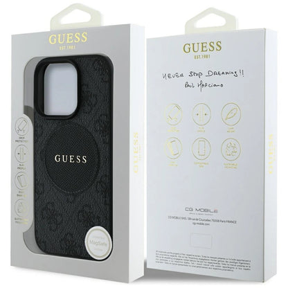 Guess 4G Circle Classic Logo MagSafe case for iPhone 16 Pro - black_7