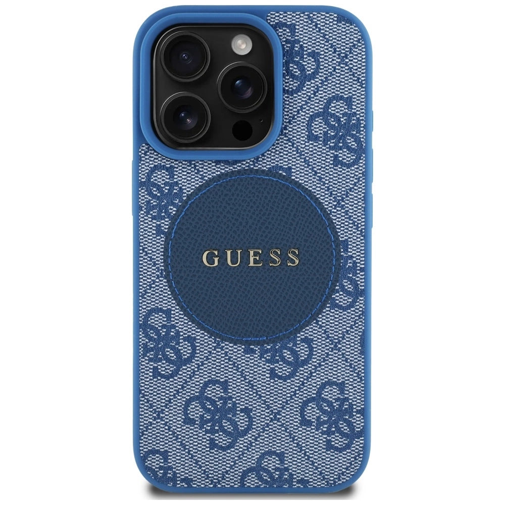 Guess 4G Circle Classic Logo MagSafe case for iPhone 16 Pro Max - blue_2