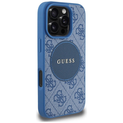 Guess 4G Circle Classic Logo MagSafe case for iPhone 16 Pro Max - blue_3