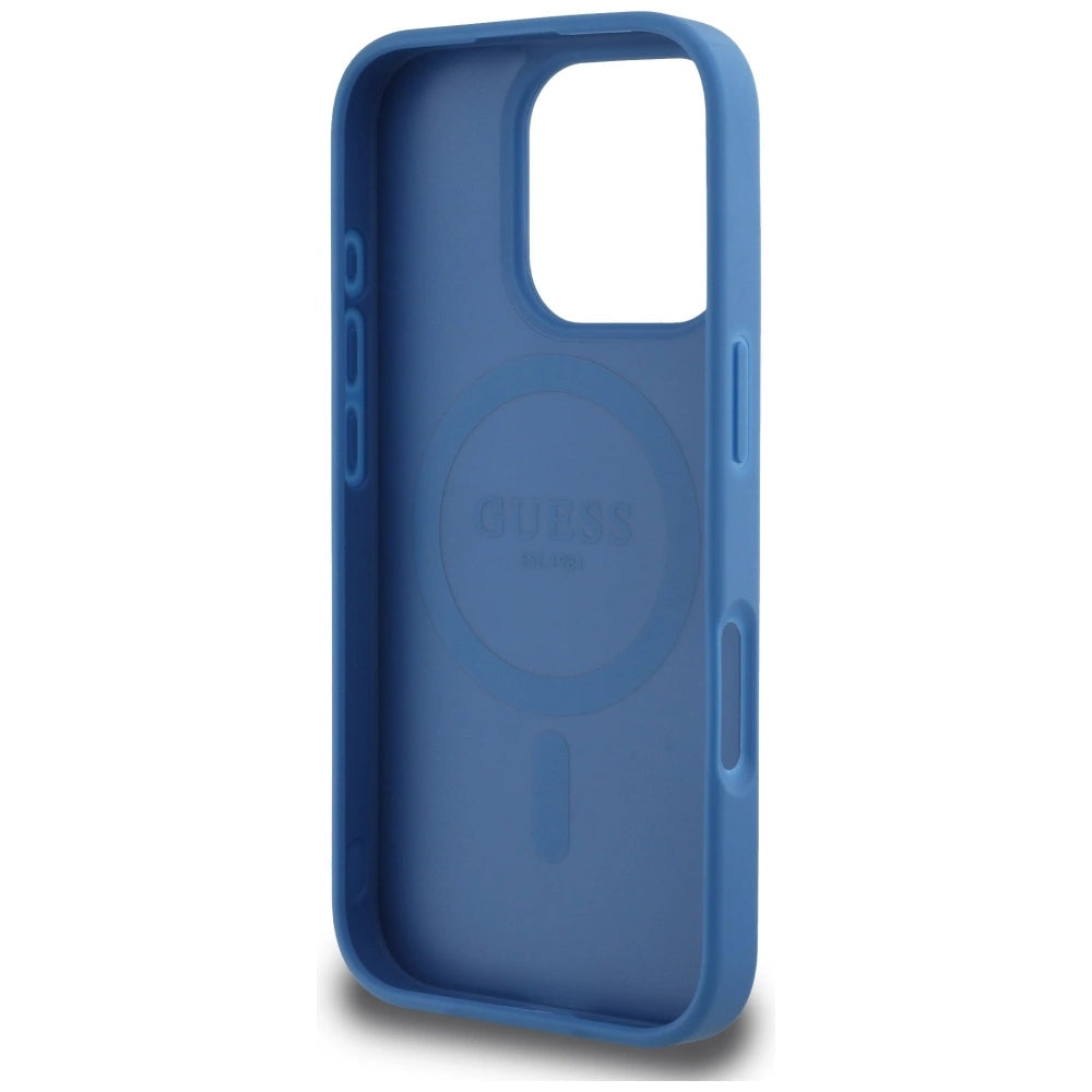 Guess 4G Circle Classic Logo MagSafe case for iPhone 16 Pro Max - blue_6