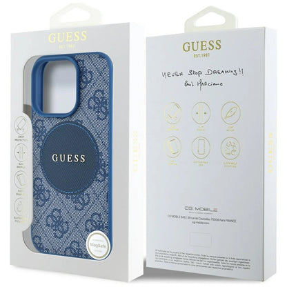 Guess 4G Circle Classic Logo MagSafe case for iPhone 16 Pro Max - blue_7