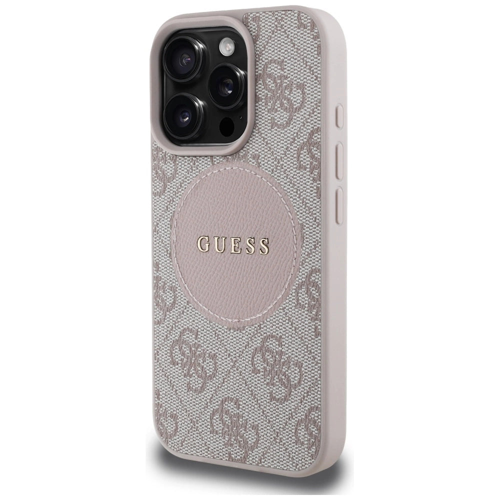 Guess 4G Circle Classic Logo MagSafe iPhone 16 Pro Case - Pink_1