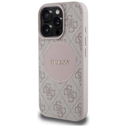 Guess 4G Circle Classic Logo MagSafe iPhone 16 Pro Case - Pink_1