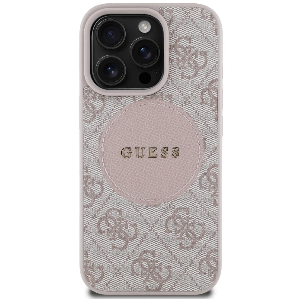 Guess 4G Circle Classic Logo MagSafe iPhone 16 Pro Case - Pink_2