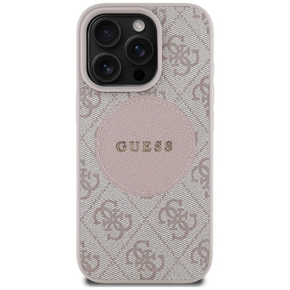 Guess 4G Circle Classic Logo MagSafe iPhone 16 Pro Case - Pink_2