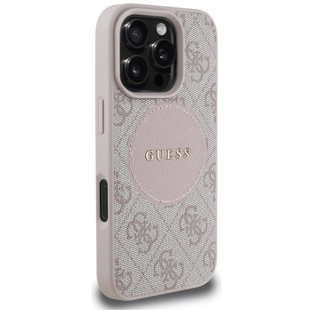 Guess 4G Circle Classic Logo MagSafe iPhone 16 Pro Case - Pink_3