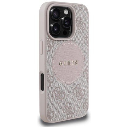 Guess 4G Circle Classic Logo MagSafe iPhone 16 Pro Case - Pink_3