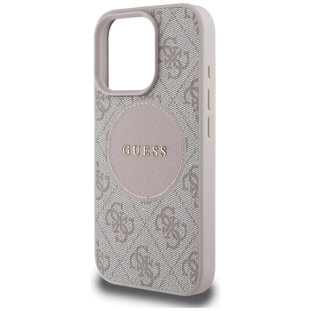 Guess 4G Circle Classic Logo MagSafe iPhone 16 Pro Case - Pink_5