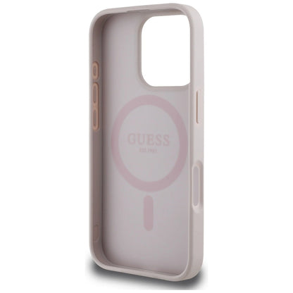 Guess 4G Circle Classic Logo MagSafe iPhone 16 Pro Case - Pink_6