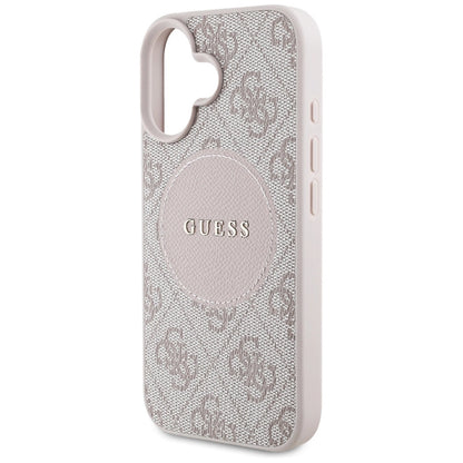 Guess 4G Circle Classic Logo MagSafe iPhone 16 Case - Pink_5