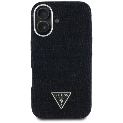 Guess Denim Triangle Logo MagSafe case for iPhone 16 - black_2