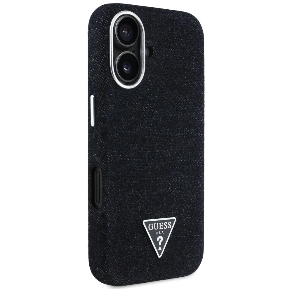 Guess Denim Triangle Logo MagSafe case for iPhone 16 - black_3