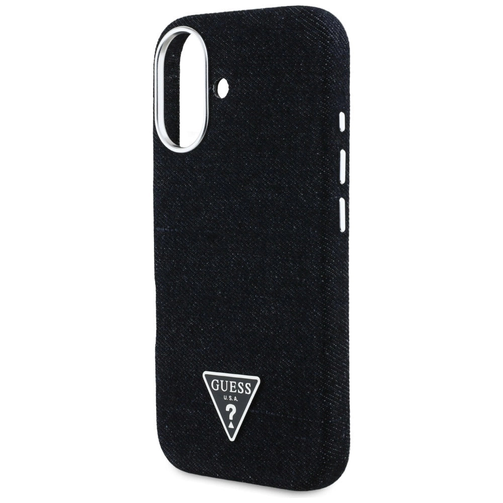 Guess Denim Triangle Logo MagSafe case for iPhone 16 - black_5