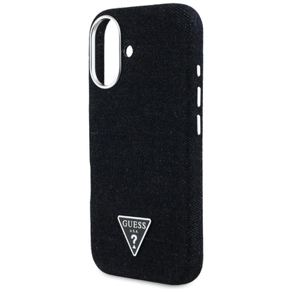 Guess Denim Triangle Logo MagSafe case for iPhone 16 - black_5