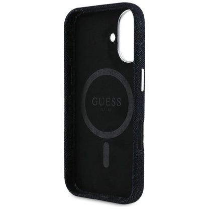 Guess Denim Triangle Logo MagSafe case for iPhone 16 - black_6