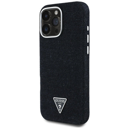 Guess Denim Triangle Logo MagSafe case for iPhone 16 Pro - black_1