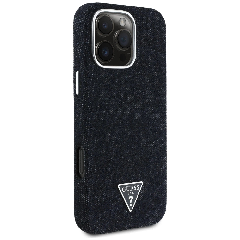 Guess Denim Triangle Logo MagSafe case for iPhone 16 Pro - black_3