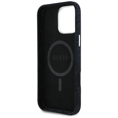 Guess Denim Triangle Logo MagSafe case for iPhone 16 Pro - black_6