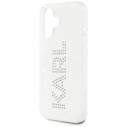 Karl Lagerfeld IML Rhinestones Logo iPhone 16 Case - Transparent_5