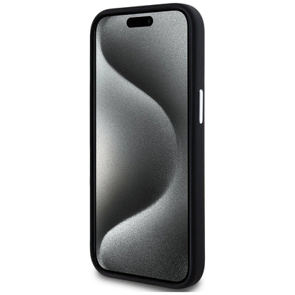 Karl Lagerfeld Silicone Metal Script Logo iPhone 15 Case - Black_4